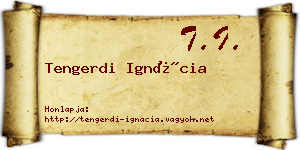 Tengerdi Ignácia névjegykártya